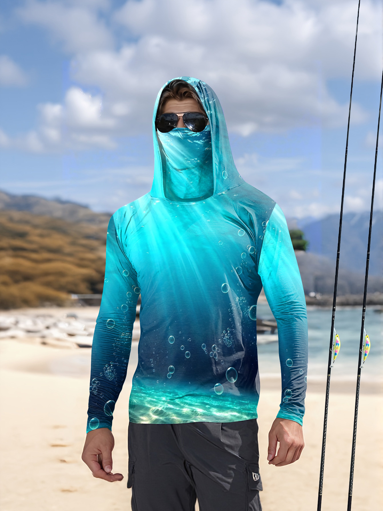 Men'S Fashion Trends 2025 - Men's long-sleeved T-shirt with sun protection