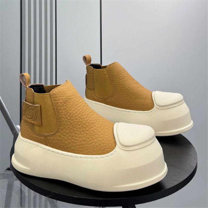 Chelsea Boots Men - New Men's Round Toe Black Ankle