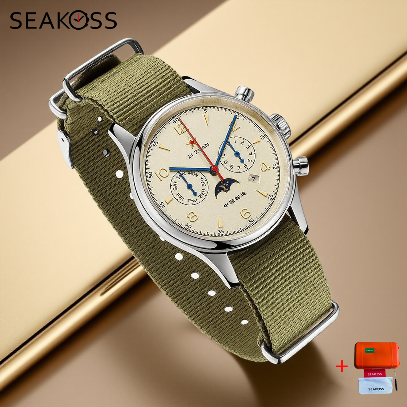 Mens Fashion Week - SEAKOSS 1963 Mechanical Wristwatch ST1654 Seagull