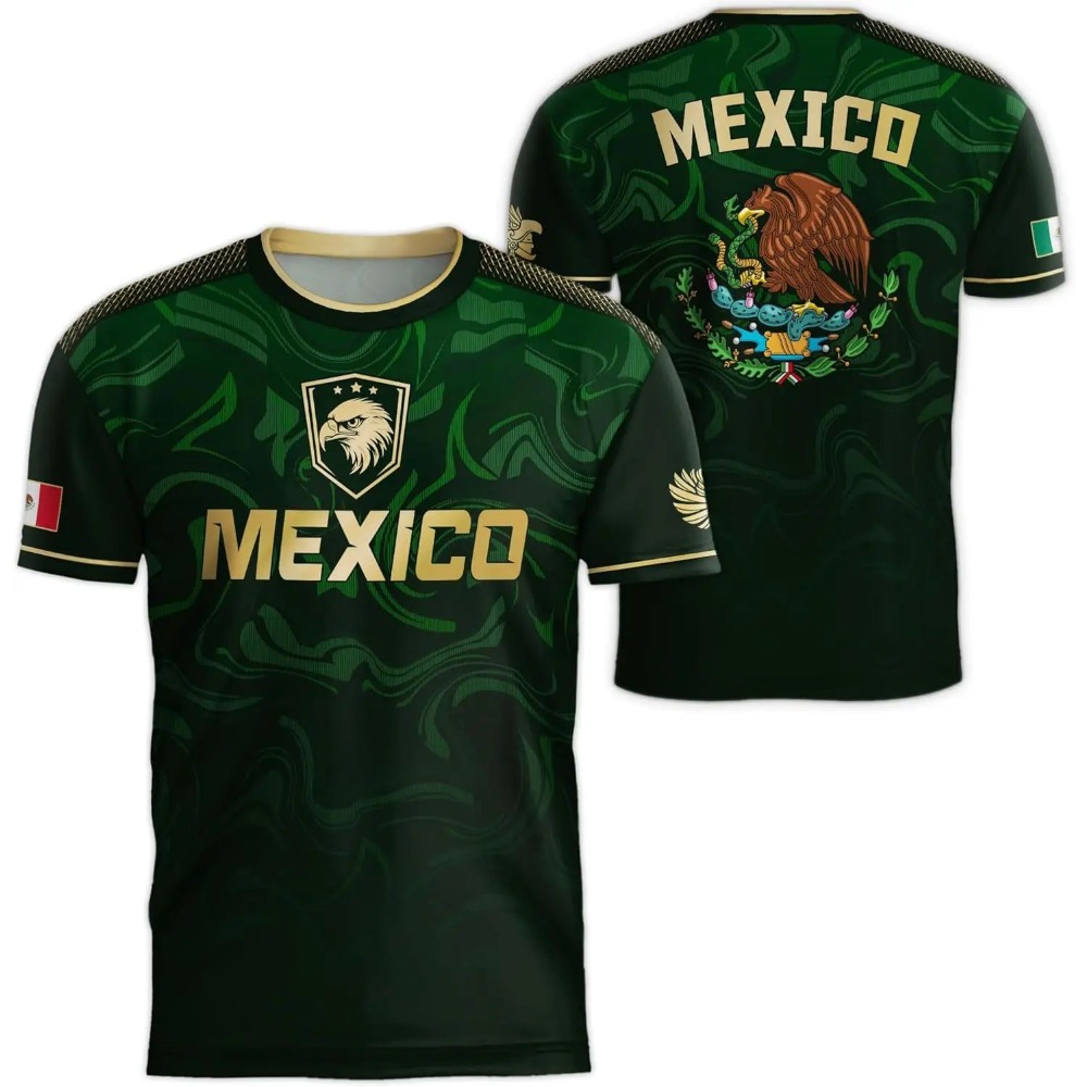 Men'S Fashion Trends 2025 - 2026 Mexico National Flag Print T