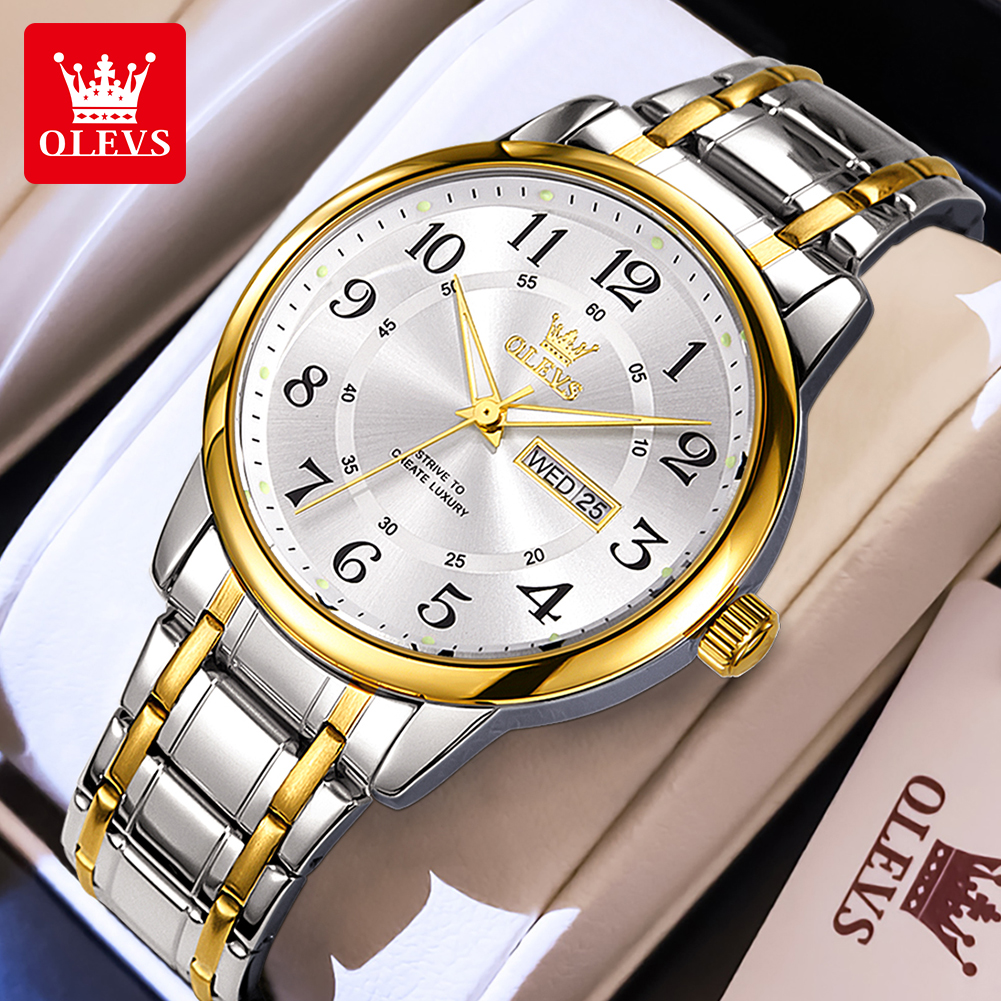 Mens Fashion Week - OLEVS Casual fashion men's watches Arabic