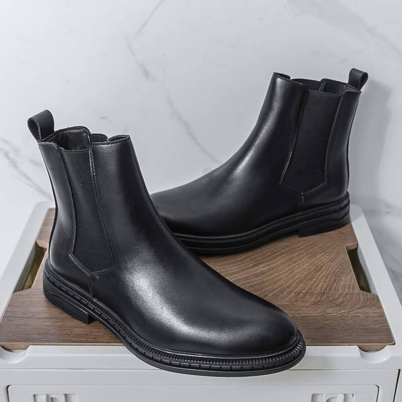 Chelsea Boots Men - British Style Chelsea Men's Boots Leather