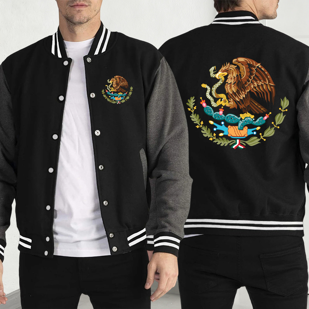 Mens Fashion Mexico - Mexico A Divine Eagle Print Baseball