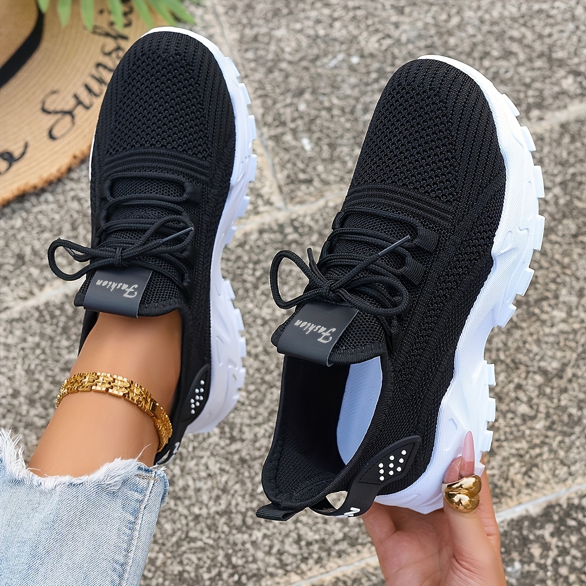 Men'S Fashion For 45 Years Old - Breathable Knit Sneakers Fashion Comfortable Slip