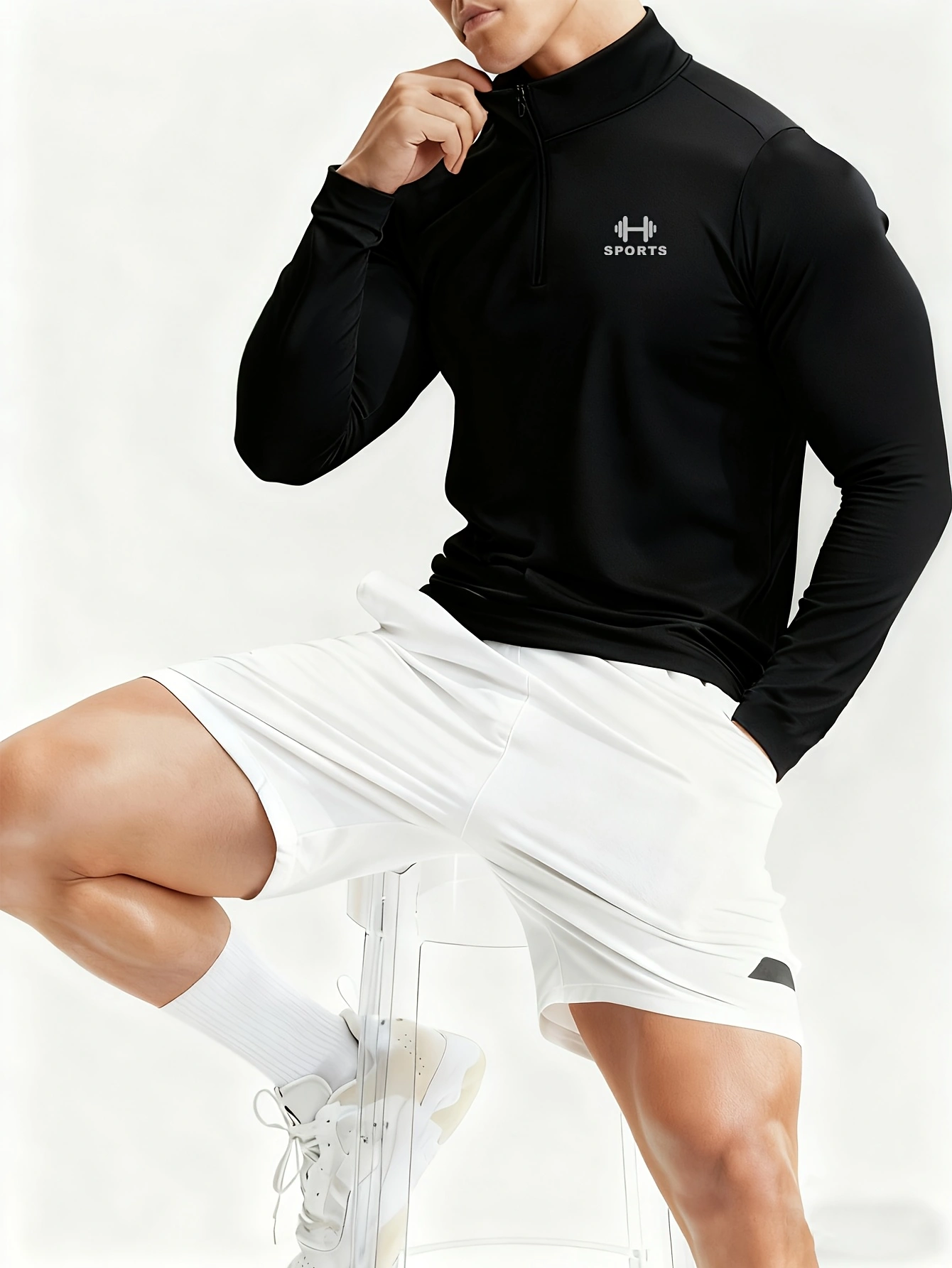 Men'S Fashion Trends 2025 - Men's Half-Zip Long Sleeve Sport T-Shirt