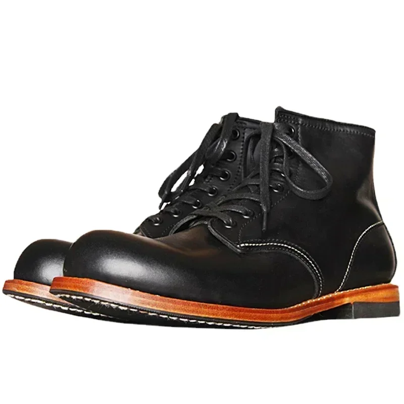 Mens Fashion Vintage - Vintage Men Goodyear-Welted Genuine Leather Boots