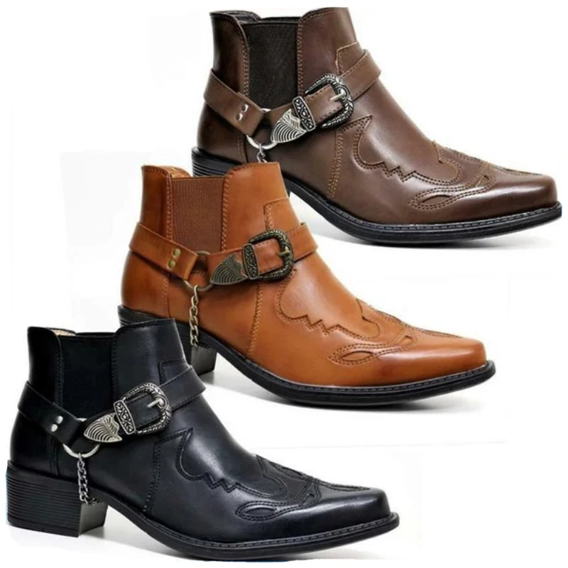 Mens Fashion Vintage - Fashion 2025 Men's Vintage Cowboy Boots
