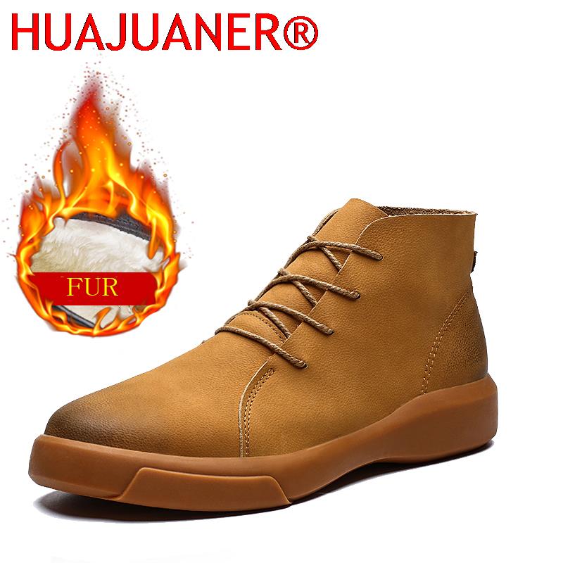 Mens Fashion Vintage - Luxury Brand Winter Fur Warm Chelsea
