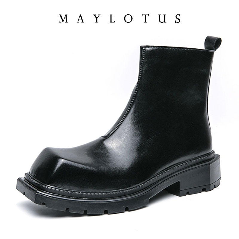 New Large Square Toe Thick Sol - Chelsea Boots Men recension och pris