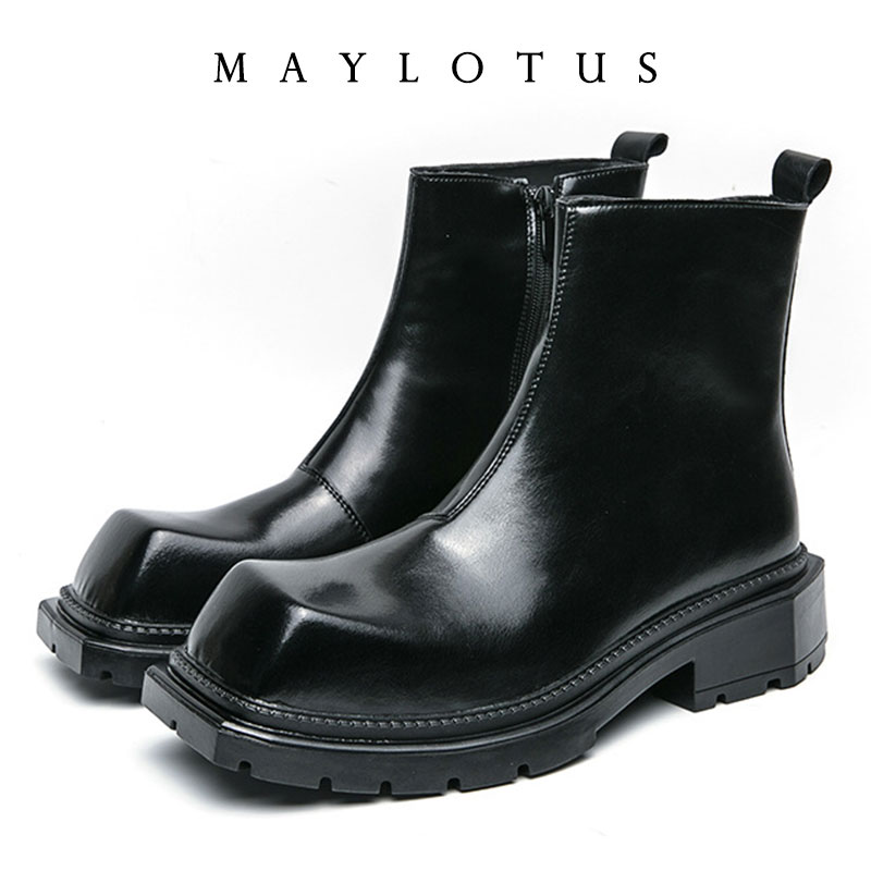 New Large Square Toe Thick Sol - Chelsea Boots Men recension och pris