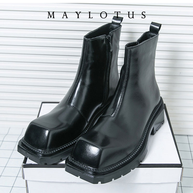 New Large Square Toe Thick Sol - Chelsea Boots Men recension och pris