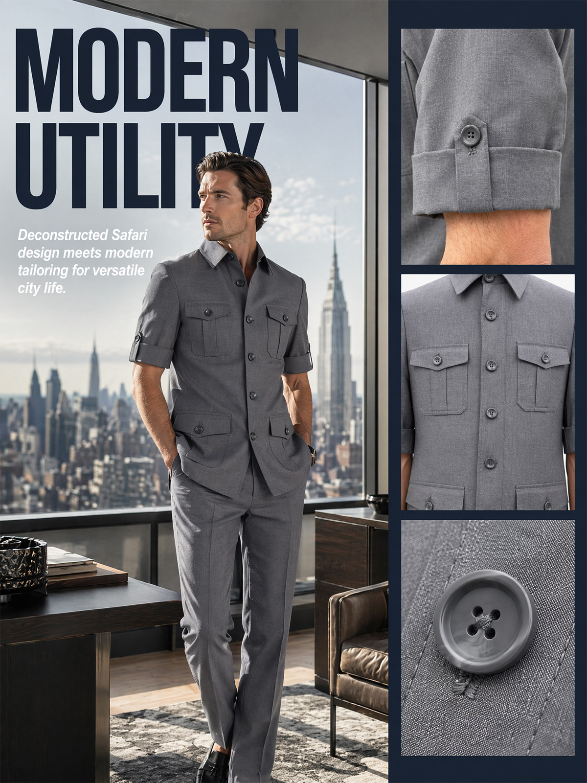 Dark grey Summer thin version  - Mens Fashion Dark Grey Pants recension och pris