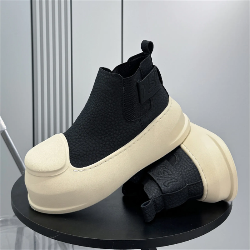 New Men's Round Toe Black Ankl - Chelsea Boots Men recension och pris
