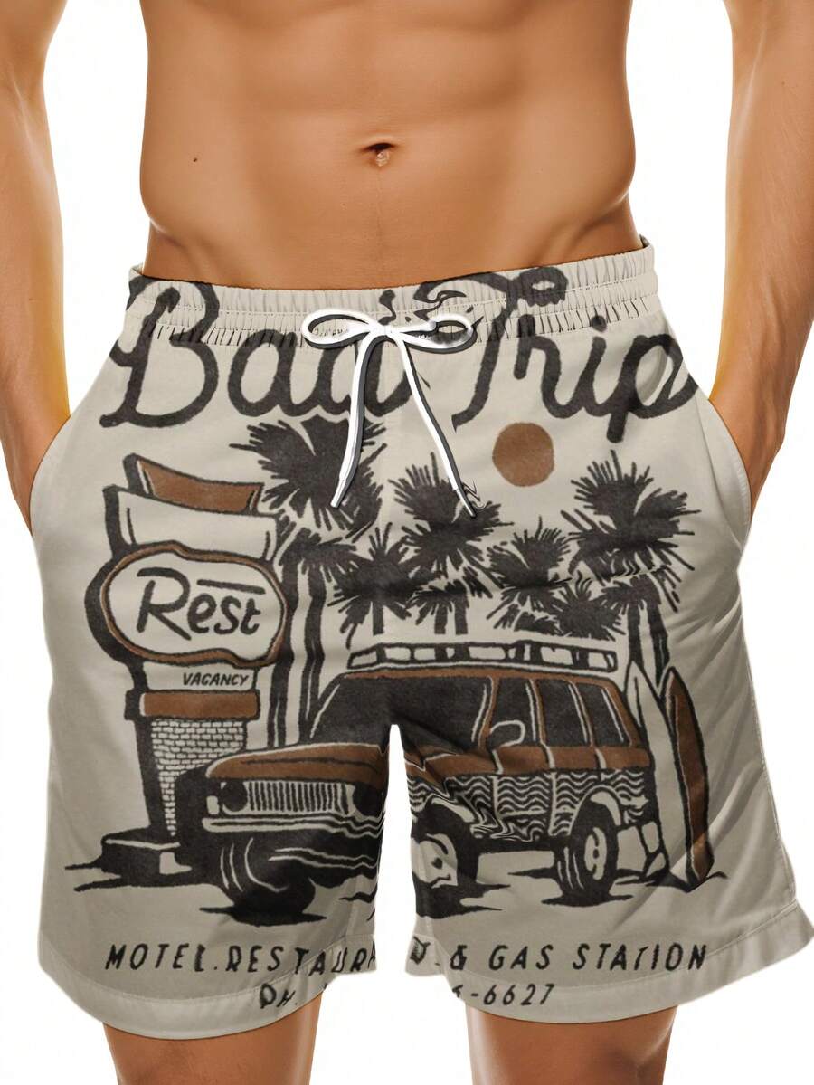Mens Beach Trip Print Board Sh - Swim Trunk Shorts recension och pris