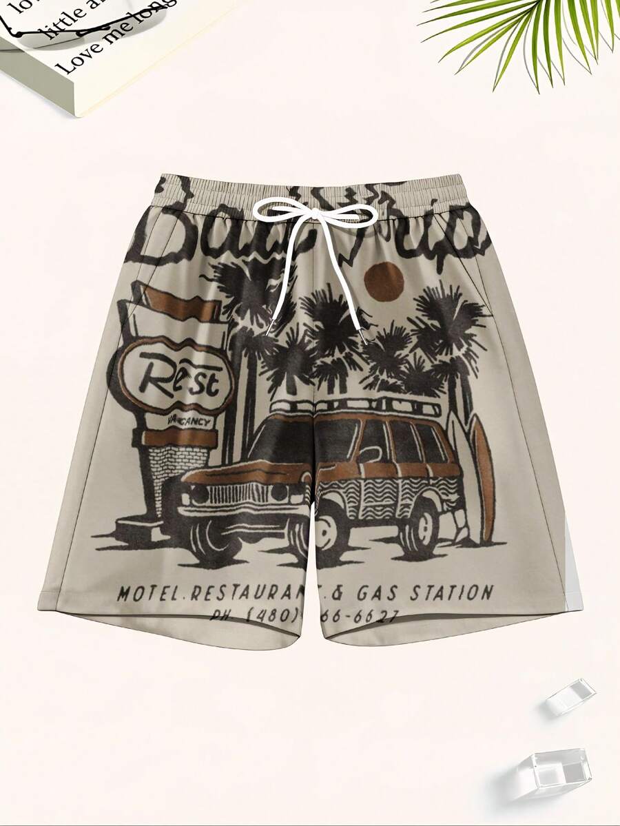 Mens Beach Trip Print Board Sh - Swim Trunk Shorts recension och pris