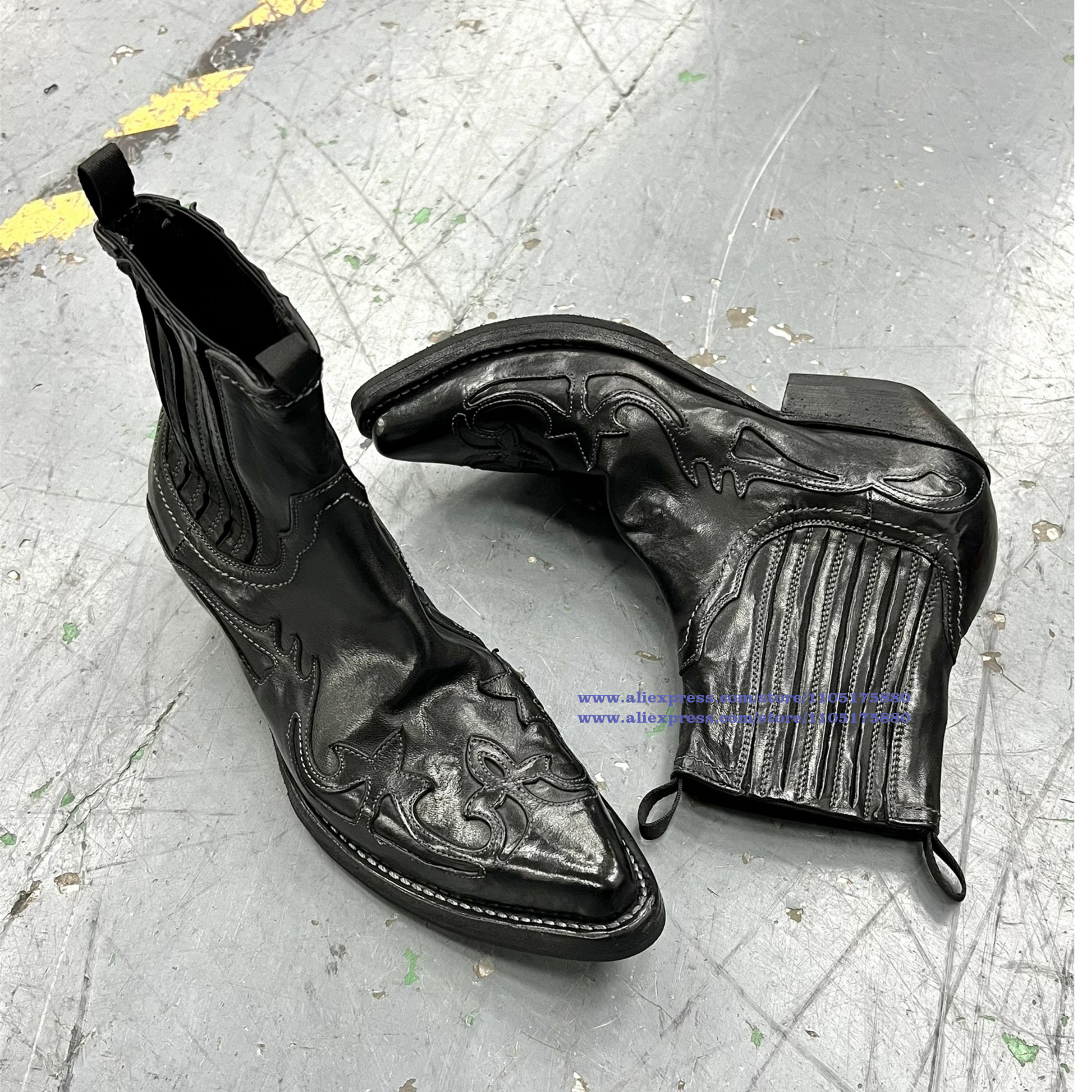 Embroidered Chelsea Boots Blac - Chelsea Boots Men recension och pris
