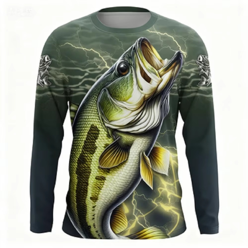 Fashionable Bass Pattern Crew  - Men'S Fashion Trends 2025 recension och pris