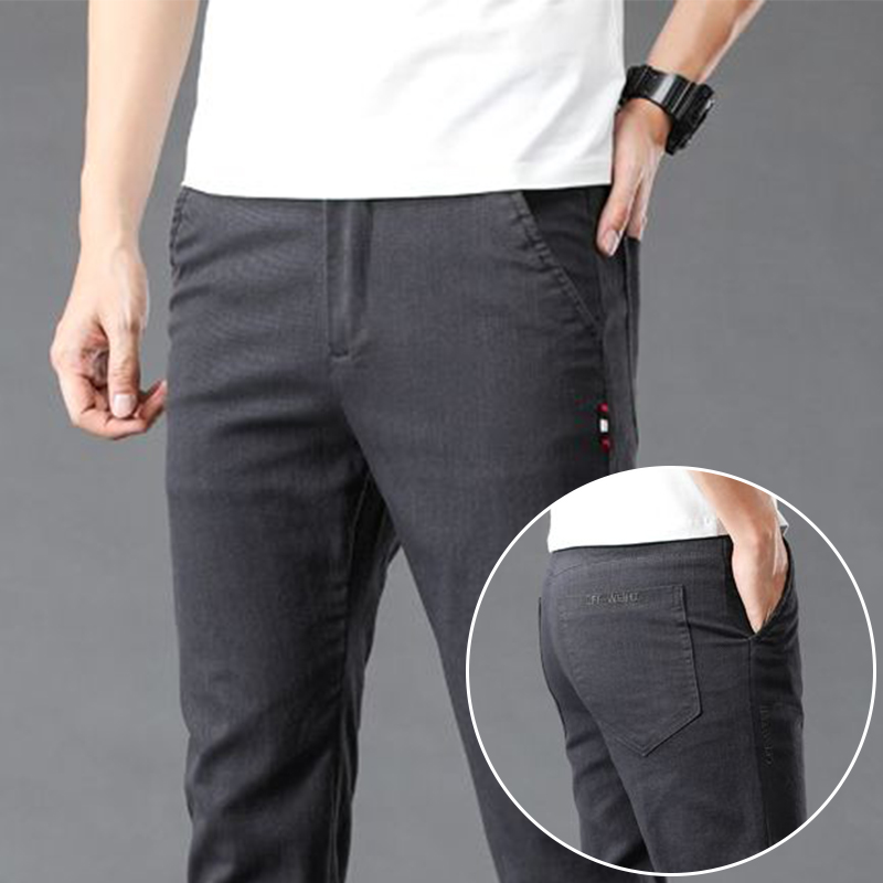 Fashion Men Slim Fit Elasticit - Mens Fashion Dark Grey Pants recension och pris