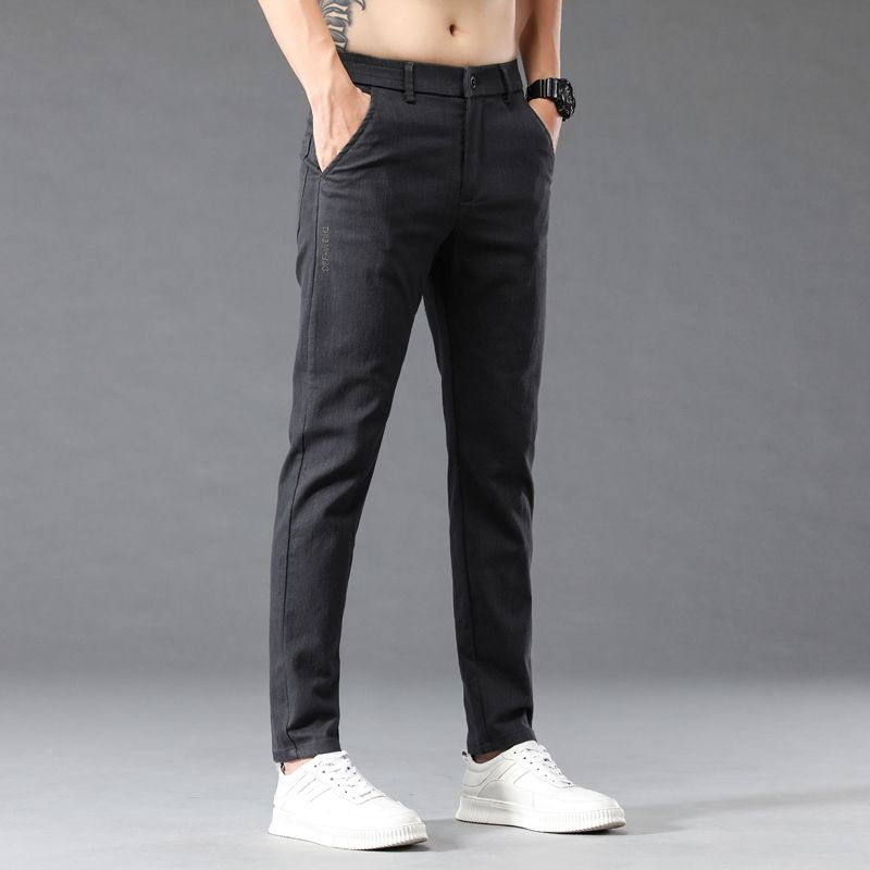 Fashion Men Slim Fit Elasticit - Mens Fashion Dark Grey Pants recension och pris