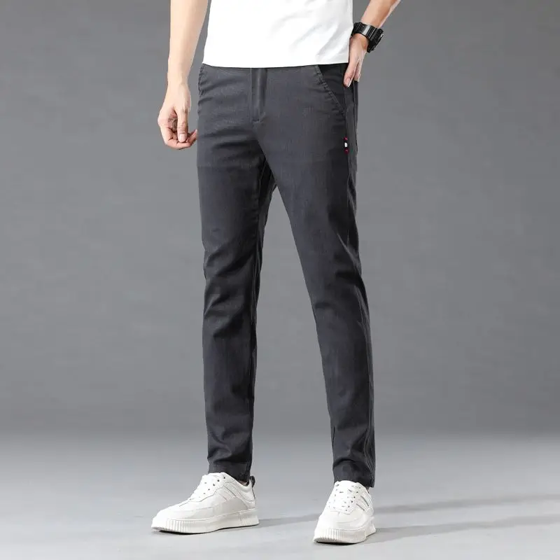 Fashion Men Slim Fit Elasticit - Mens Fashion Dark Grey Pants recension och pris