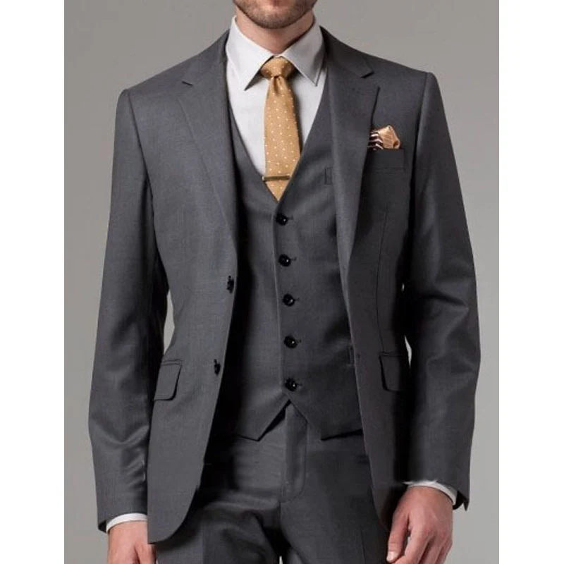 Dark Grey Slim fit Men Suits 3 - Mens Fashion Dark Grey Pants recension och pris