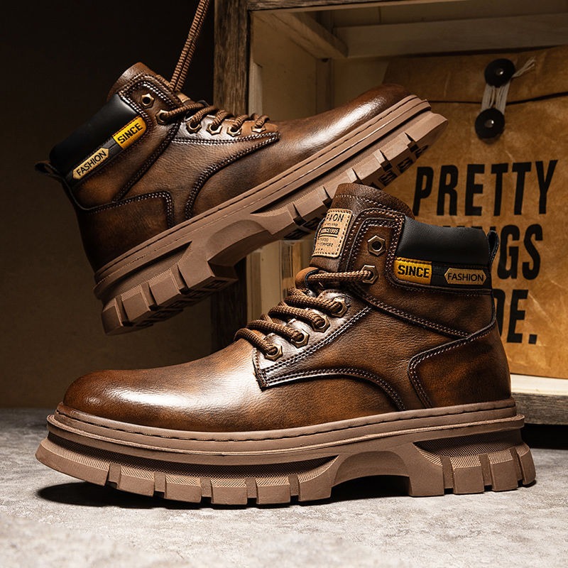 Vintage Men Platform Ankle Boo - Chelsea Boots Men recension och pris