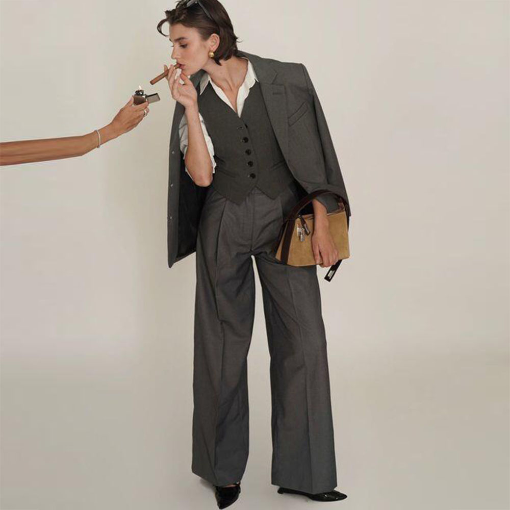 Dark Grey Men Suits High Quali - Mens Fashion Dark Grey Pants recension och pris