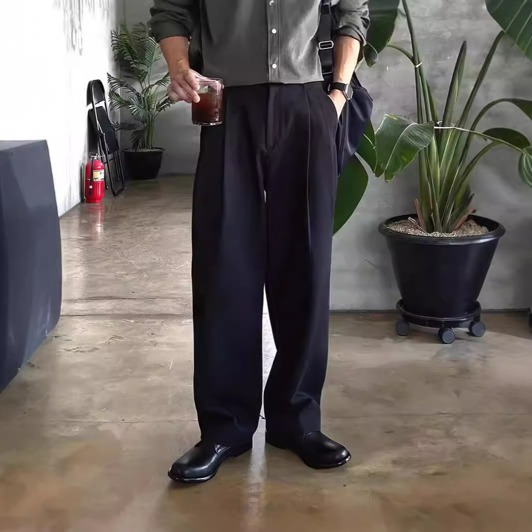 Men's Dark Grey Black Solid Co - Mens Fashion Dark Grey Pants recension och pris
