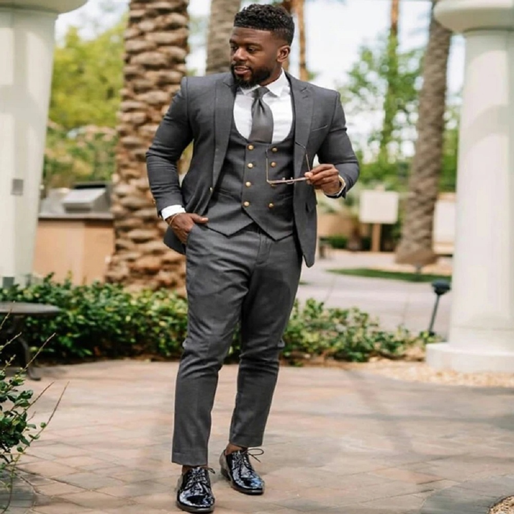 Dark Grey Men Wedding Suits Sl - Mens Fashion Dark Grey Pants recension och pris