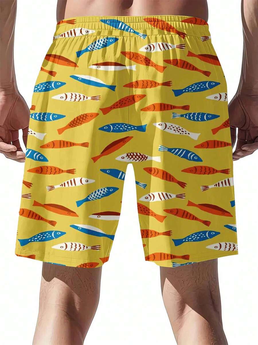 Colorful Fish Pattern Swim Tru - Swim Trunk Shorts recension och pris