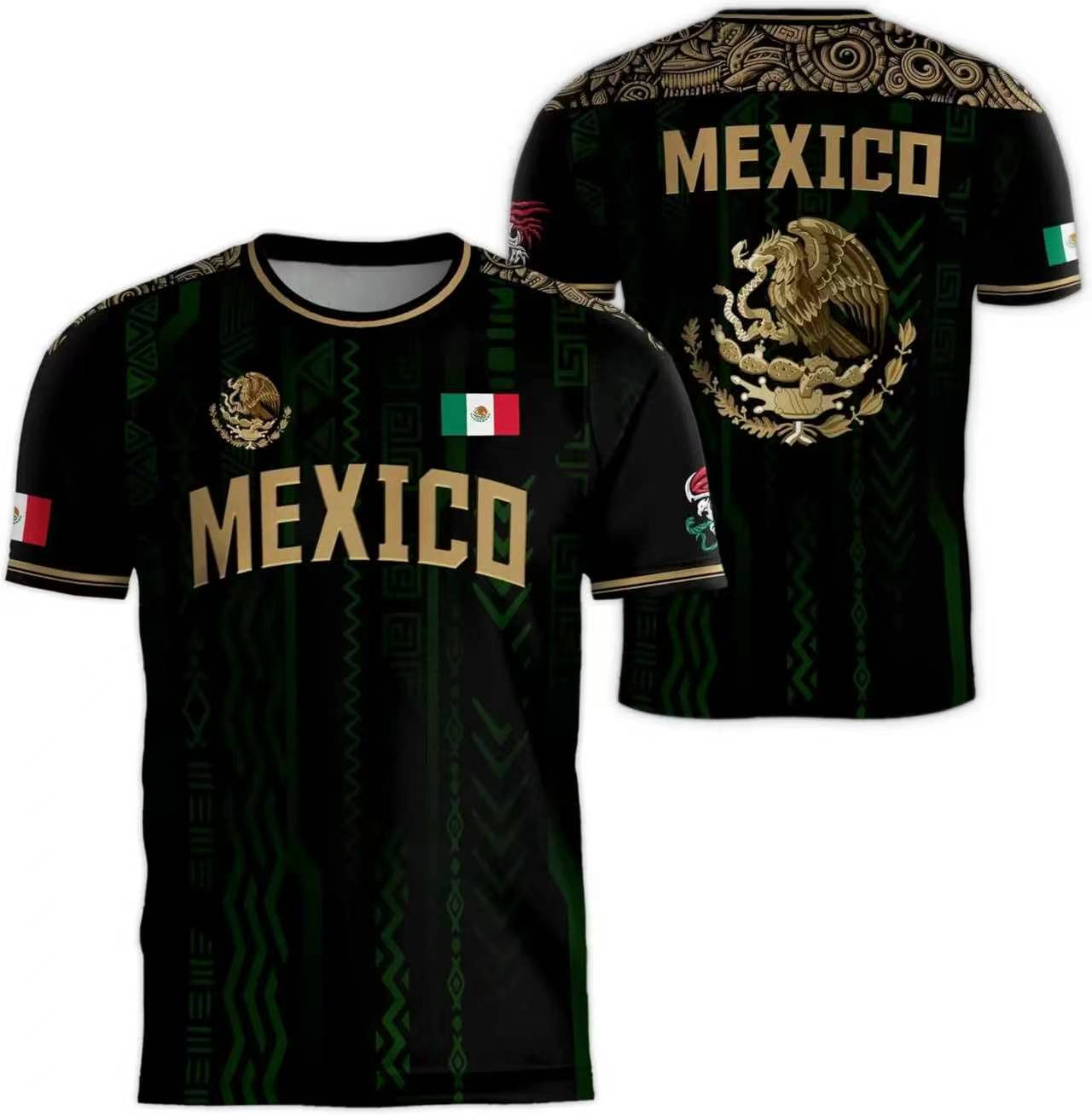 3D Printed Mexico Flag T-Shirt - Mens Fashion Mexico recension och pris