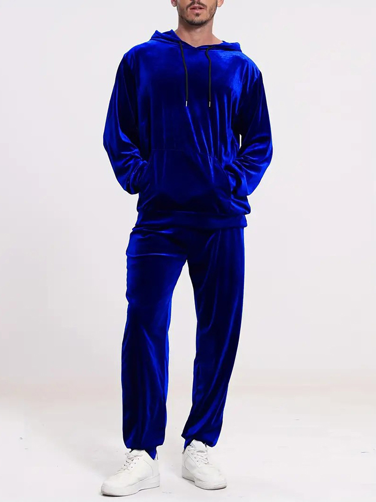 Fashion Solid Color Velvet Two - Mens Fashion Vintage recension och pris