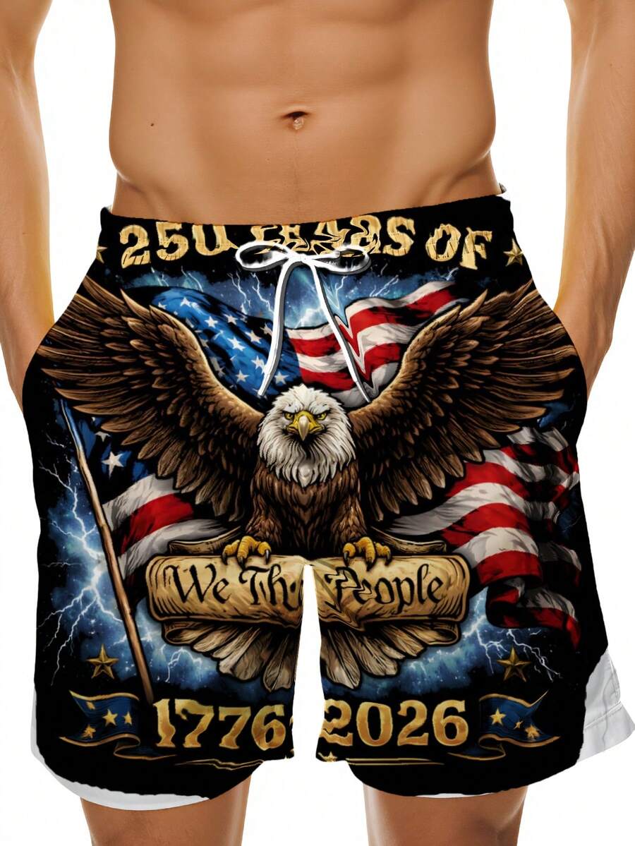 Patriotic Swim Trunks Men Beac - Swim Trunk Shorts recension och pris