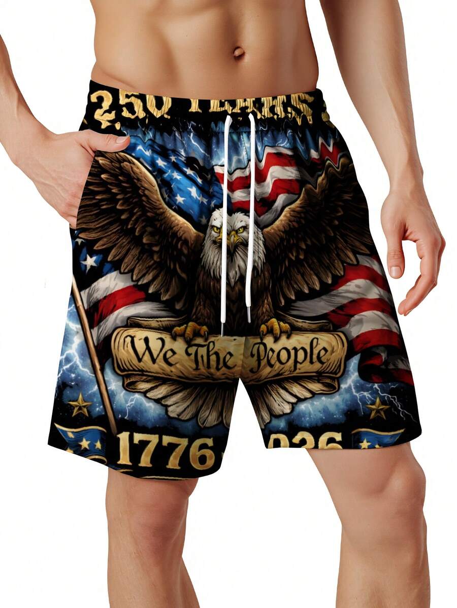 Patriotic Swim Trunks Men Beac - Swim Trunk Shorts recension och pris
