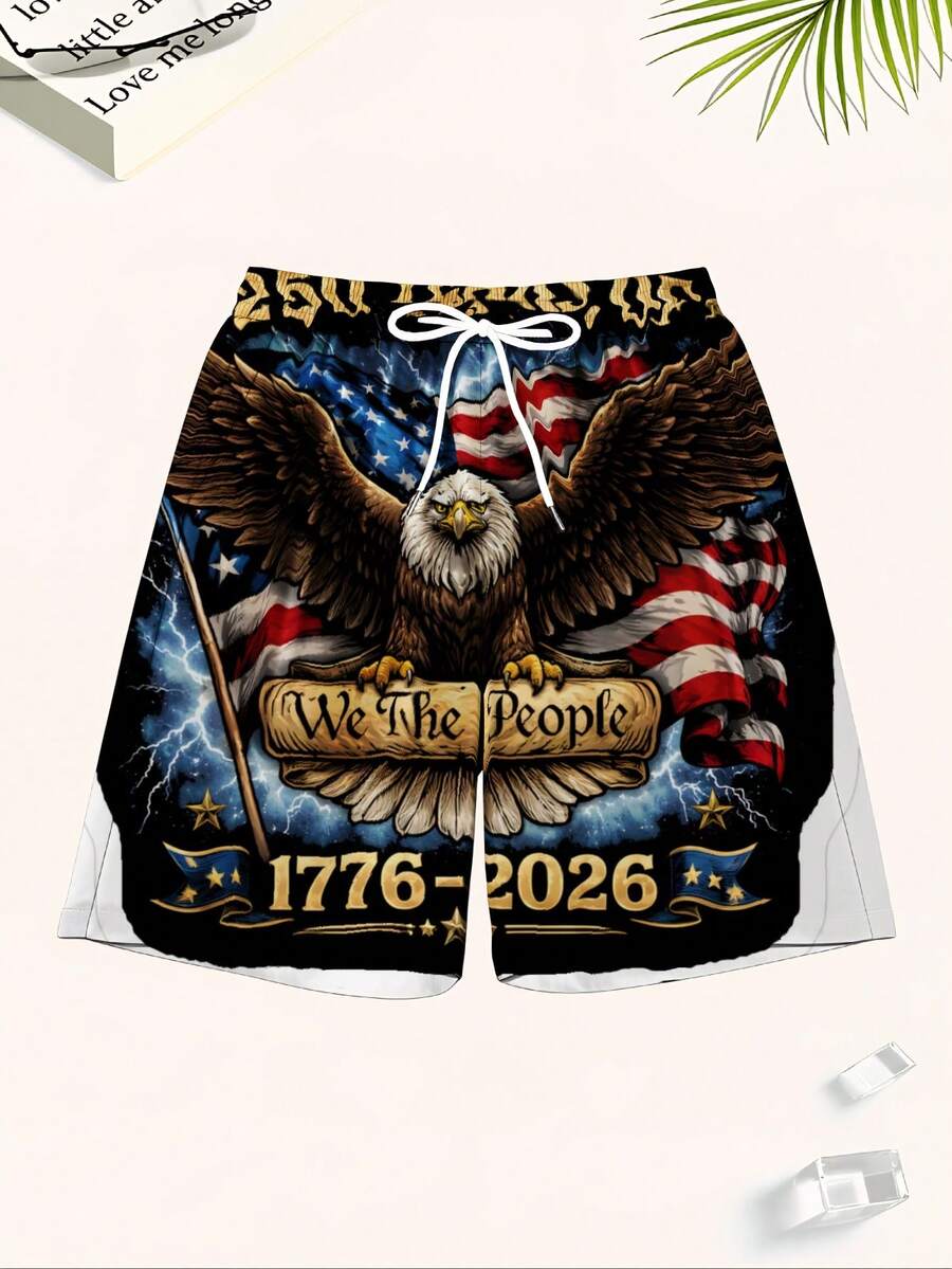Patriotic Swim Trunks Men Beac - Swim Trunk Shorts recension och pris