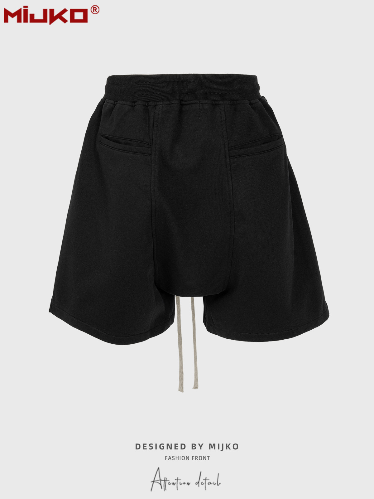 MIJKO Black Dark Grey Shorts M - Mens Fashion Dark Grey Pants recension och pris