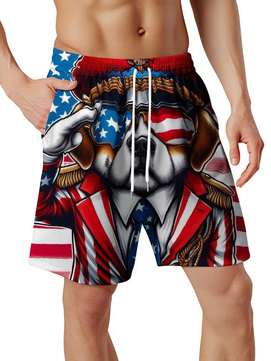 Patriotic Dog American Flag Sw - Swim Trunk Shorts recension och pris