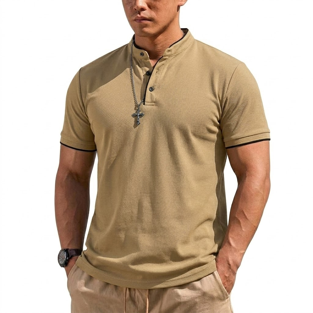 Summer Short Sleeve Henley Shi - Men'S Fashion Trends 2025 recension och pris