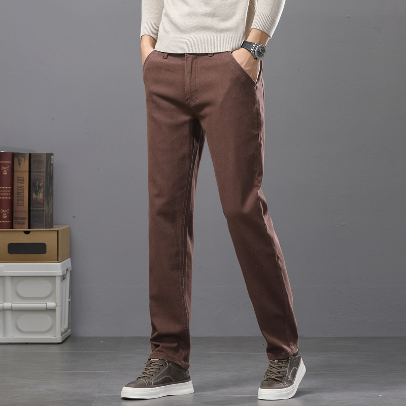 Business Casual Cotton Elastic - Mens Fashion Dark Grey Pants recension och pris