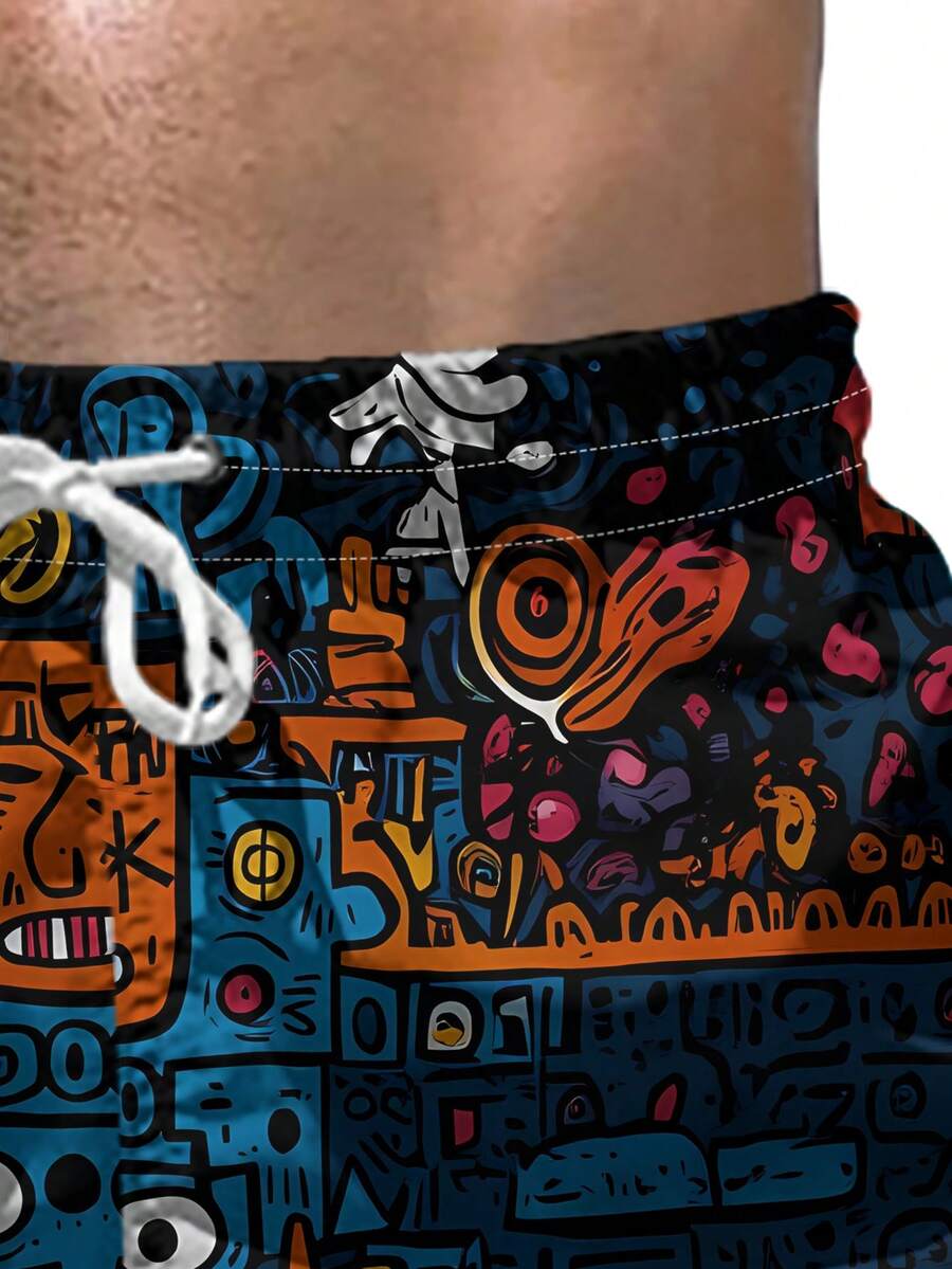 Mens Beach Shorts 3D Digital P - Swim Trunk Shorts recension och pris