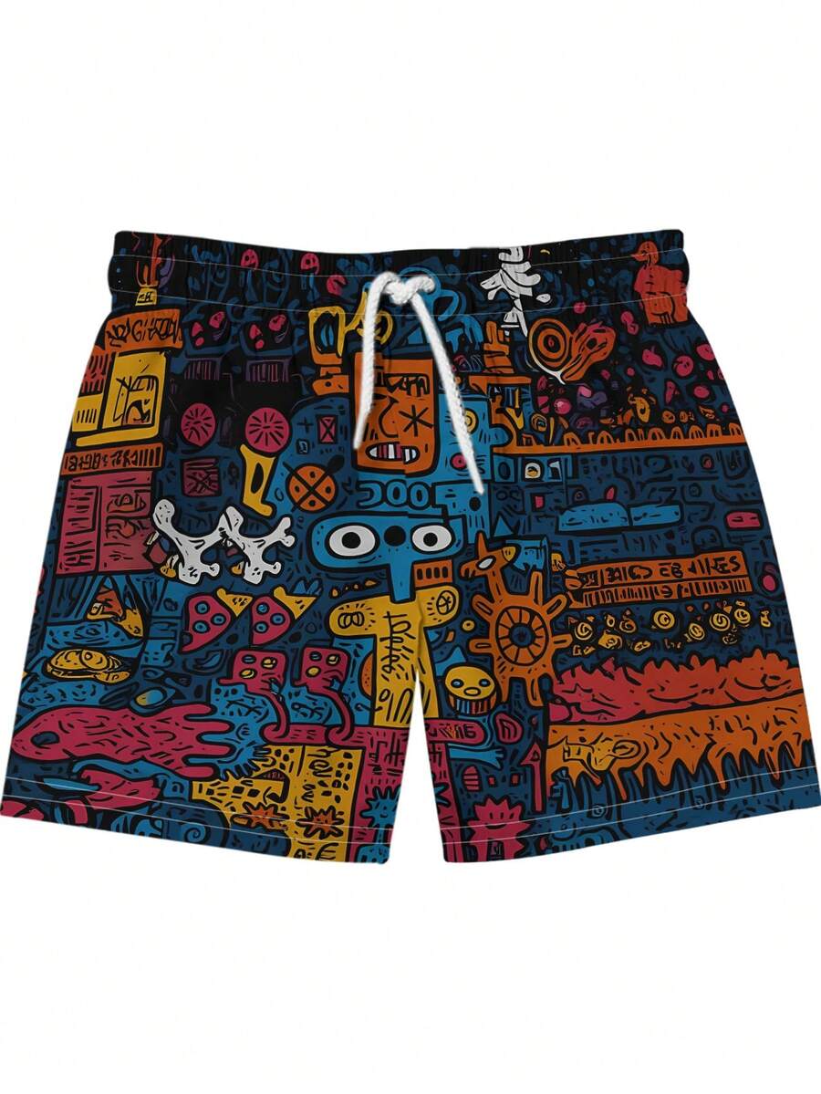 Mens Beach Shorts 3D Digital P - Swim Trunk Shorts recension och pris