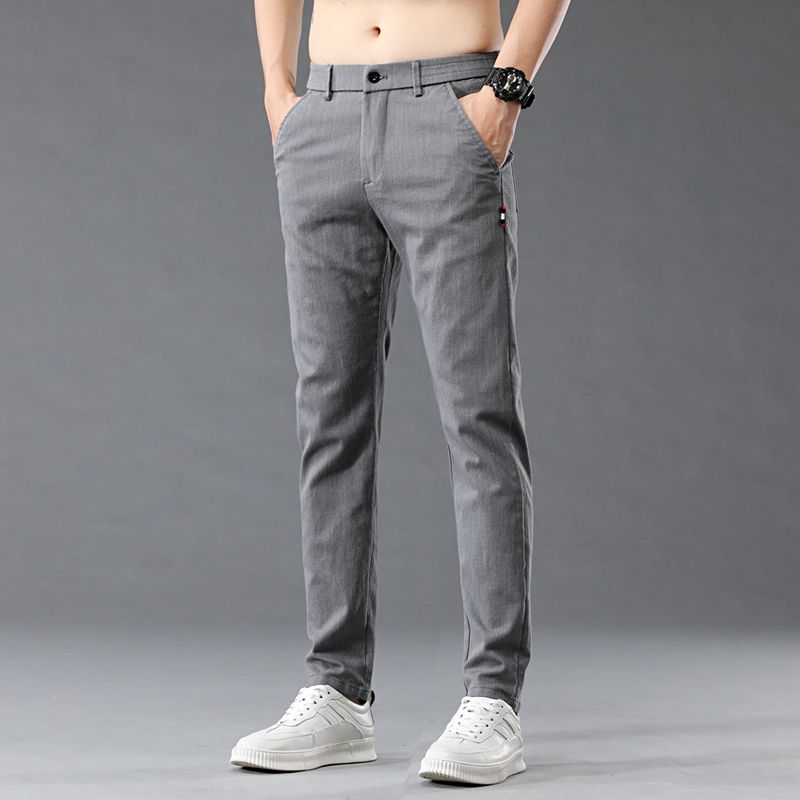 Fashion Men Casual Straight Su - Mens Fashion Dark Grey Pants recension och pris