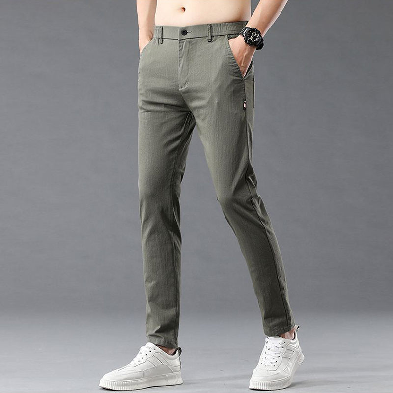 Fashion Men Casual Straight Su - Mens Fashion Dark Grey Pants recension och pris