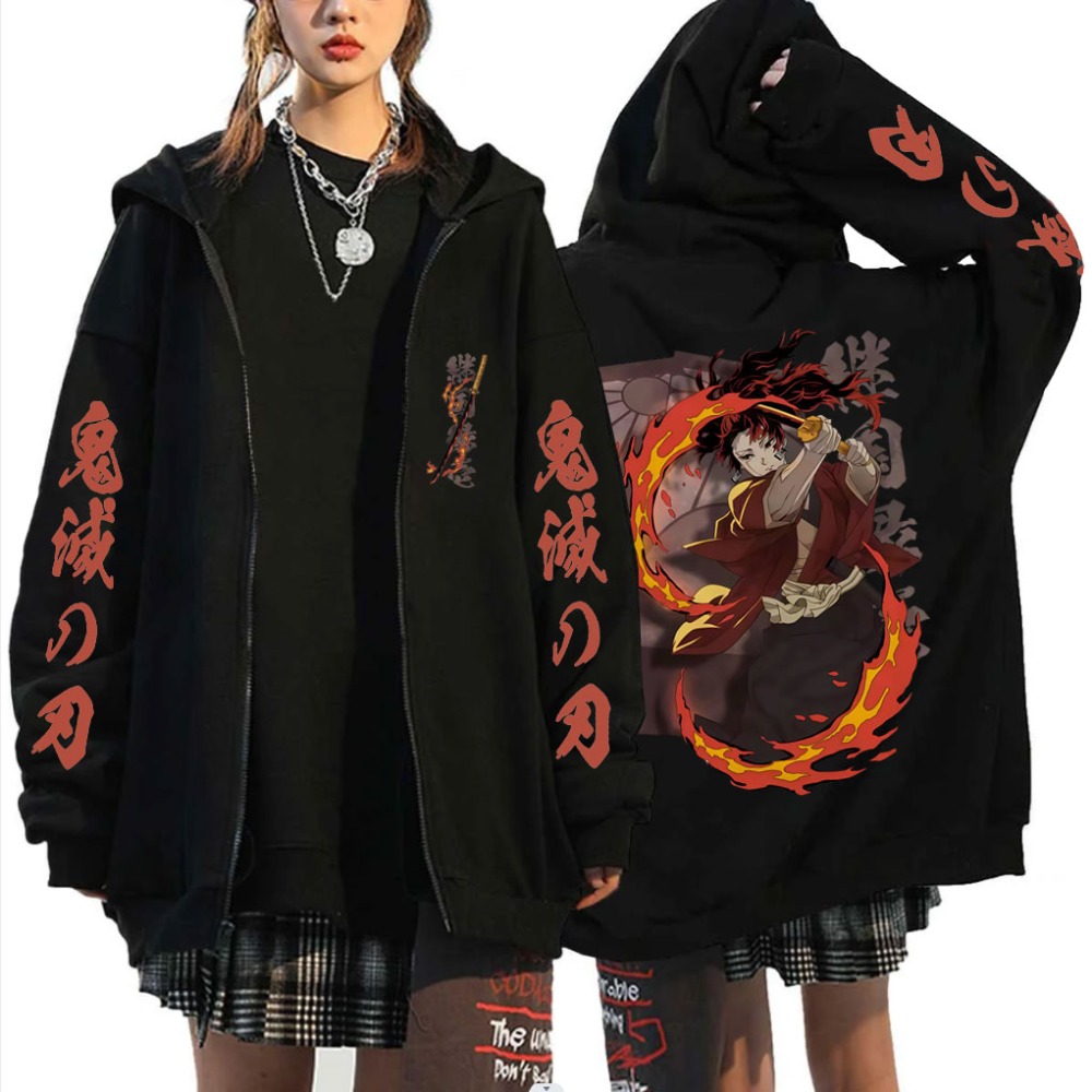 New Demon Slayer Tsugikuni Yor - Men'S Fashion Zipper Hoodie recension och pris