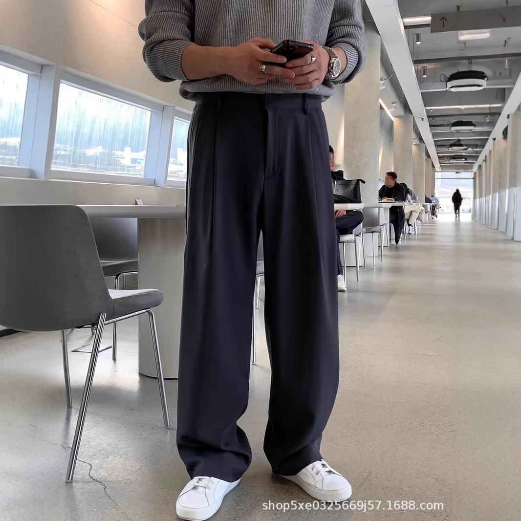 French Style Fashion Men's Bla - Mens Fashion Dark Grey Pants recension och pris
