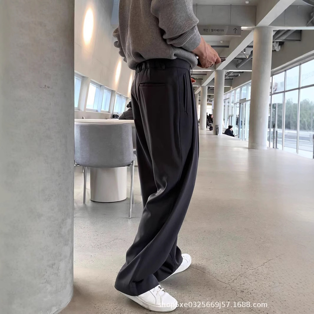 French Style Fashion Men's Bla - Mens Fashion Dark Grey Pants recension och pris