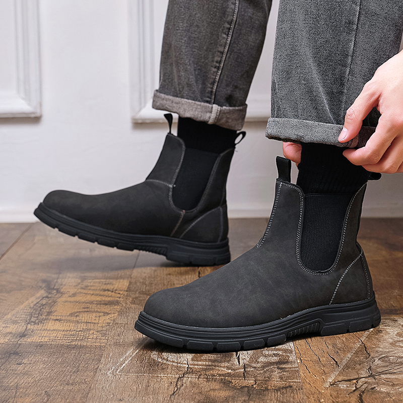 Men High Top Boots Thick Sole  - Chelsea Boots Men recension och pris