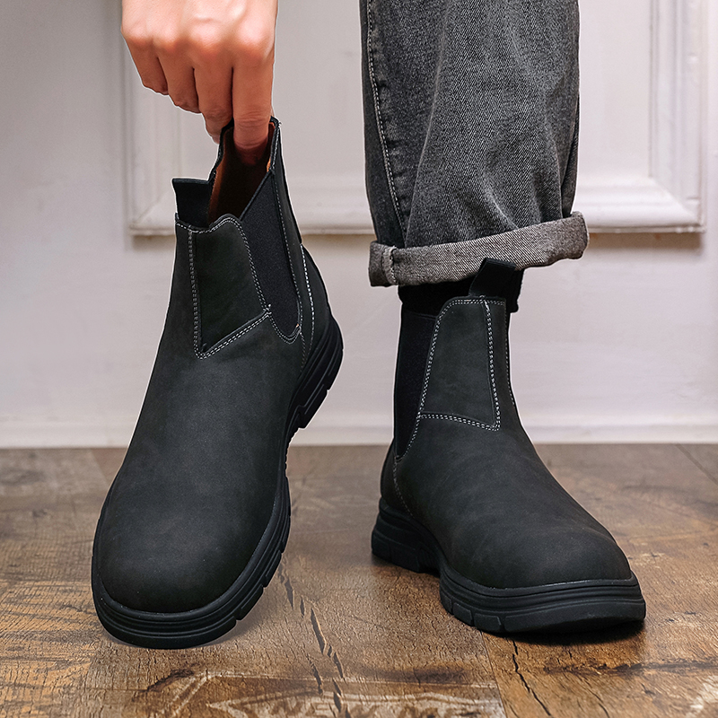 Men High Top Boots Thick Sole  - Chelsea Boots Men recension och pris