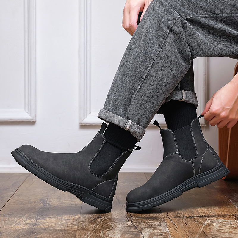 Men High Top Boots Thick Sole  - Chelsea Boots Men recension och pris