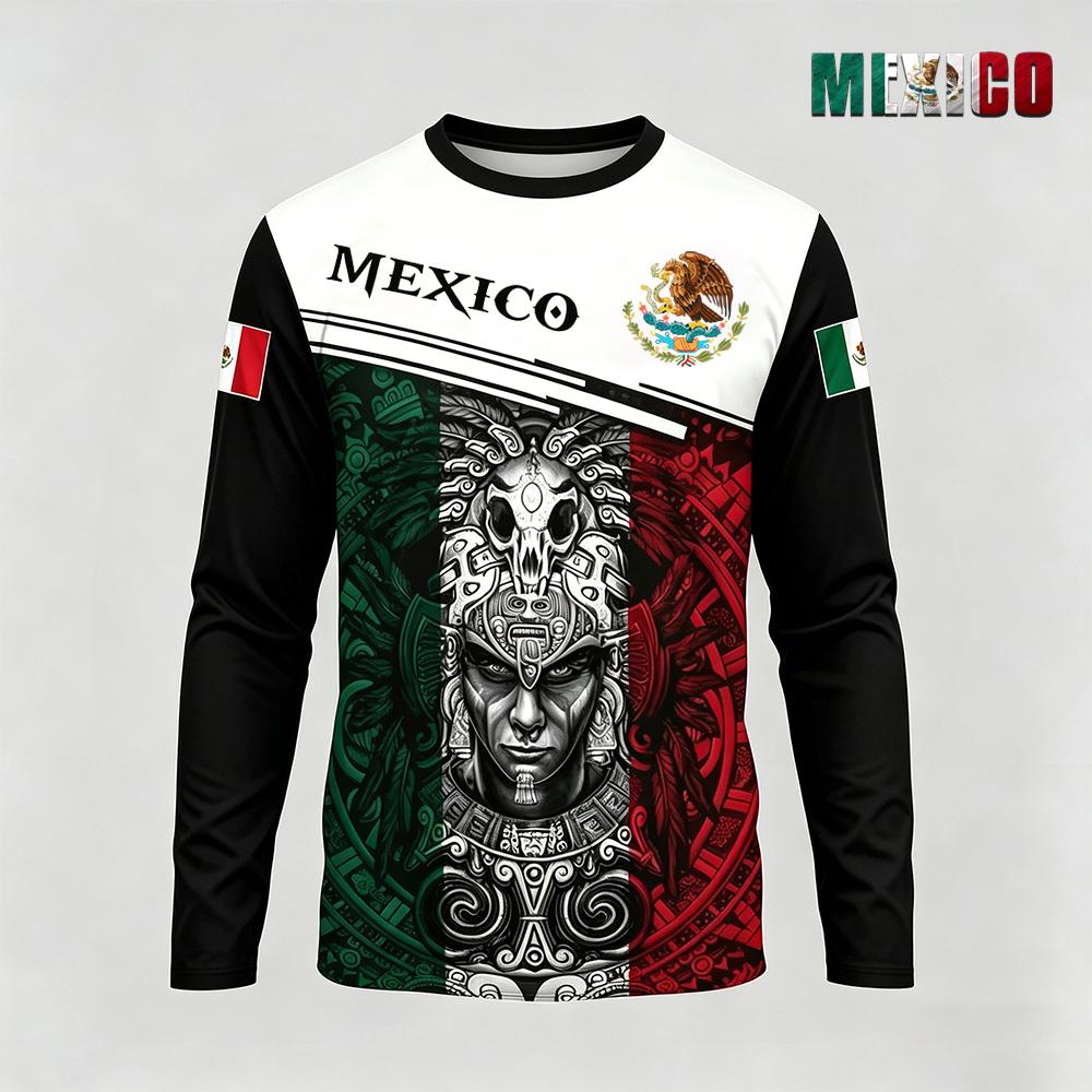 Mexico Themed Printed Long Sle - Mens Fashion Mexico recension och pris